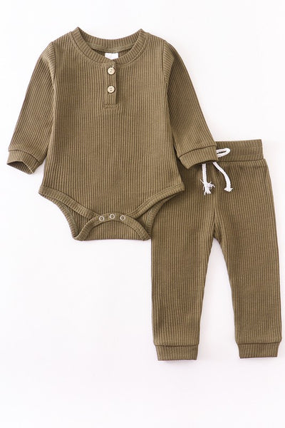 Ribbed Romper Set