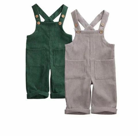 Corduroy Sleeveless Overalls