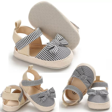 Striped Bow Sandels