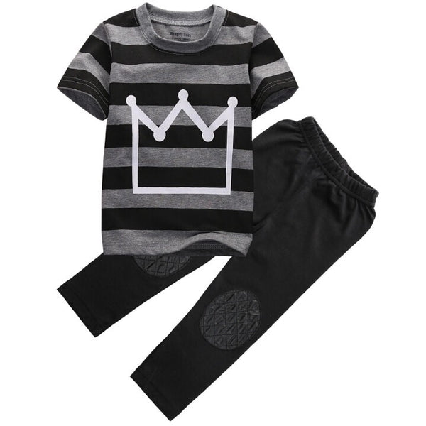 Crown Striped T-Shirt & Pants