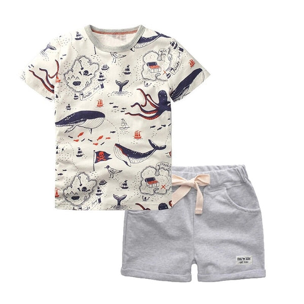 Cartoon T-Shirt and Shorts