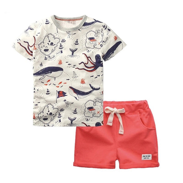 Cartoon T-Shirt and Shorts