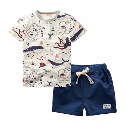 Cartoon T-Shirt and Shorts